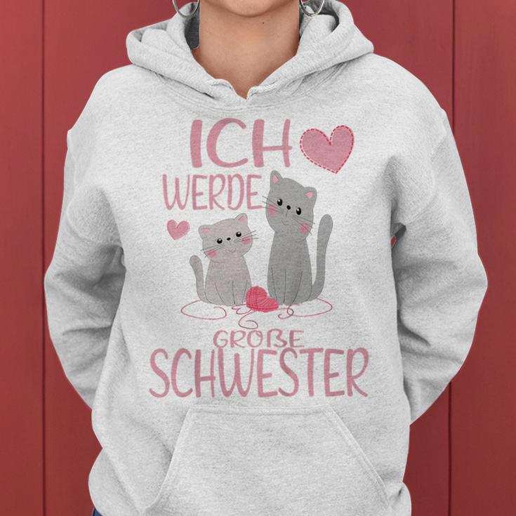 Children's Ich Werde Große Schwester Ich Werde Große Schwester 2023 Cat Kapuzenpullover für Damen