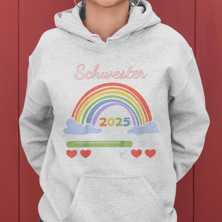 Children's Rainbow Ich Werde Große Schwester 2025 Kapuzenpullover für Damen