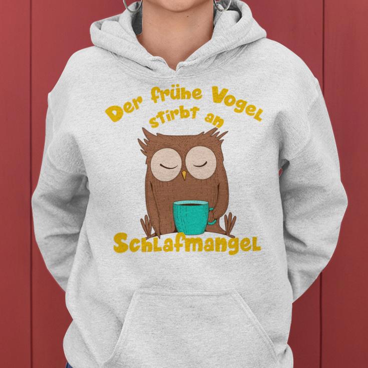 Coffee Owls Early Bird Owl Saying Kapuzenpullover für Damen