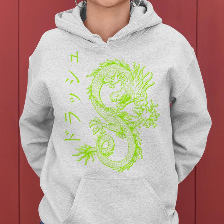 Dragon Streetwear E-Girl Aesthetic Retro 90S Japan Dragon S Kapuzenpullover für Damen