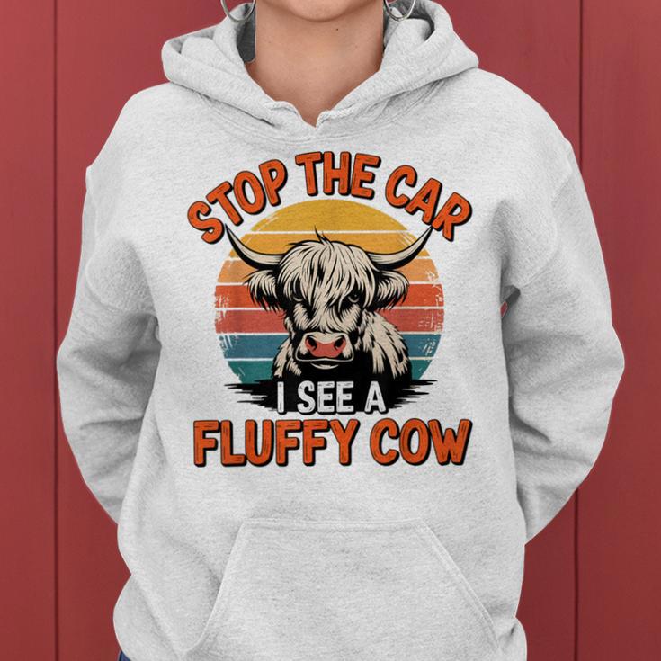 Cow Retro Highland Cow Lover Western Life Boys Girls Kapuzenpullover für Damen