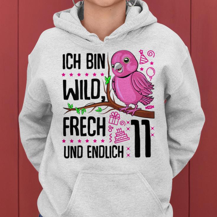 Ich Bin Wild Cheeky Und Endlich 11 Years 11Th Birthday Girl Kapuzenpullover für Damen