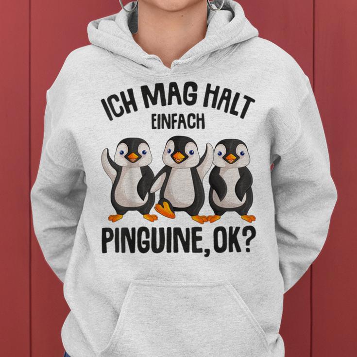 Ich Mag Halt Penguins Children's Girls' Penguin Kapuzenpullover für Damen