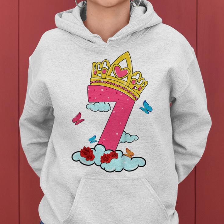 Kinder 7 Geburtstag Prinzessin Kostüm Mädchen 7 Jahre Geschenk Kapuzenpullover für Damen