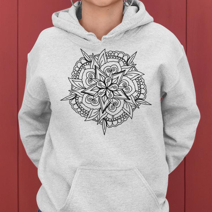 Mandala For Colouring Pattern Comic Painting Kapuzenpullover für Damen