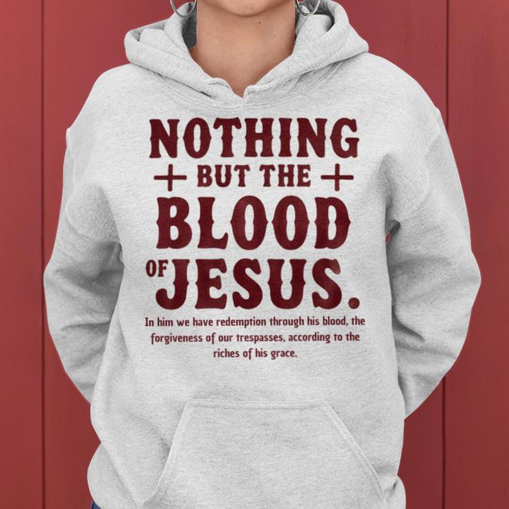 Nothing But The Blood Of Jesus Christian Zitat Kapuzenpullover für Damen