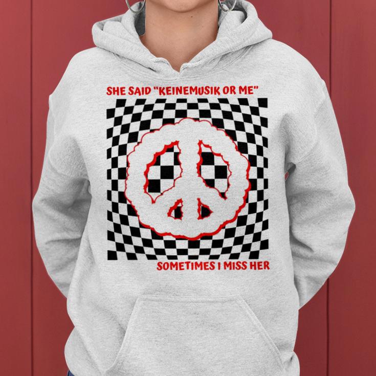 She Said Keinemusik Or Me Sometimes I Miss Her Manga Larga Sudadera con capucha para mujer