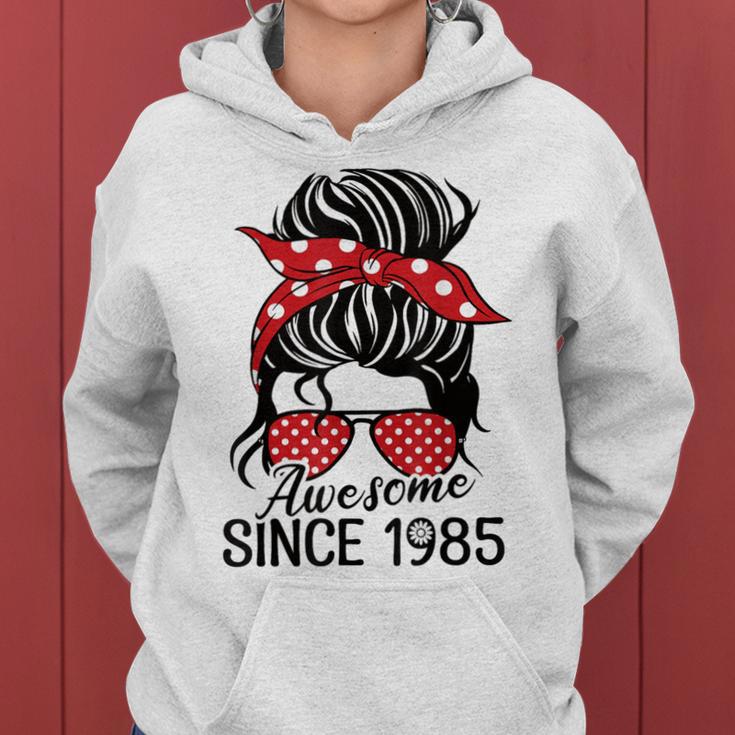 Vintage Awesome Since 1985 Woman And Girl Born 1985 Gray Kapuzenpullover für Damen