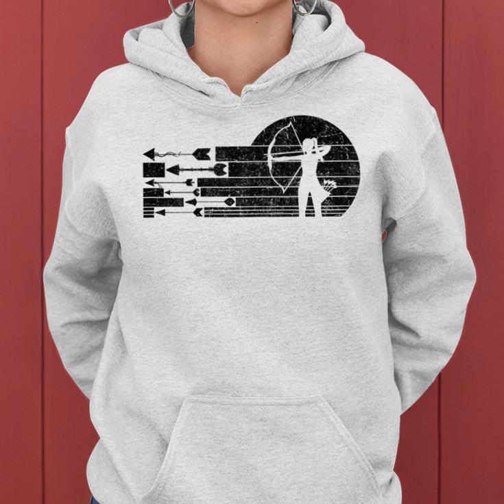 Women's Archeryintage Archery Girls Gray Kapuzenpullover für Damen