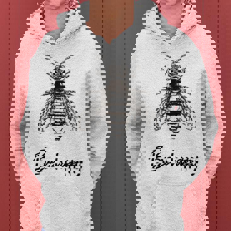 Women's Bee Happy Women's Bee Statement With Print Beekeeper Kapuzenpullover für Damen