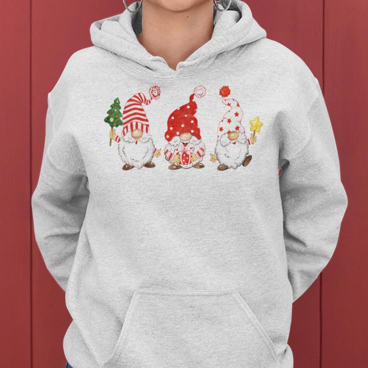 Women's Christmas Jumper Christmas Gnome Gnome Long-Sleeved Kapuzenpullover für Damen