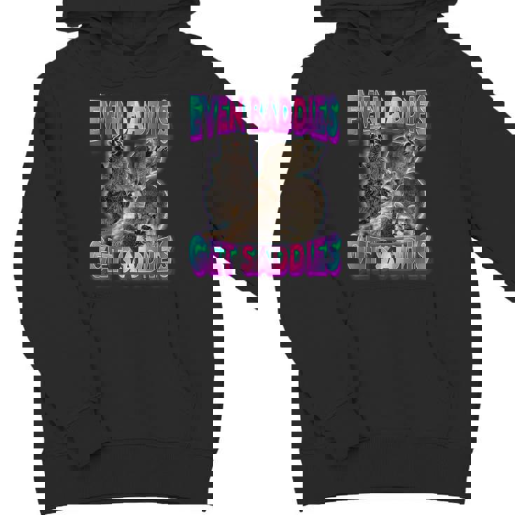 Even Baddies Get Saddies Raccoon Funny Meme Youth Unisex Hoodie