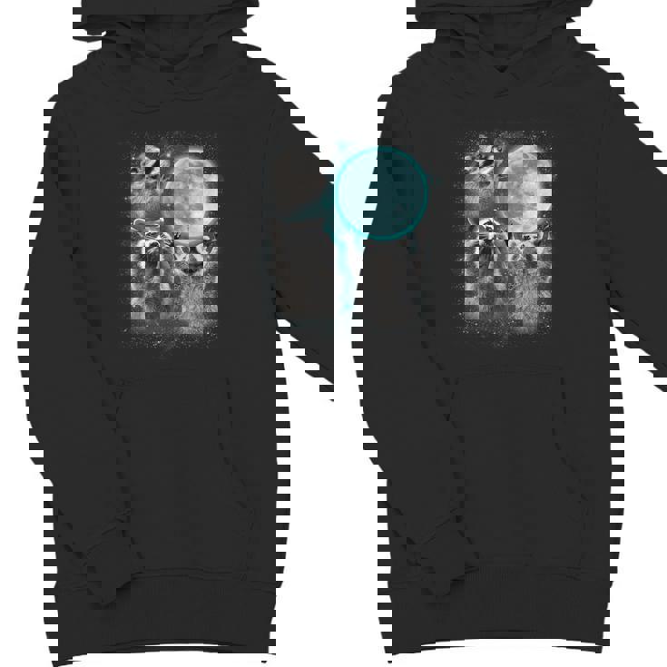 Raccoon Hoodie - Youth Unisex - Quirky Howling Moon Design