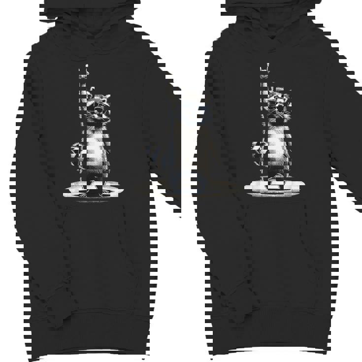 Retro Raccoon Rock Music Hoodie - Unisex Youth & Adult Fashion