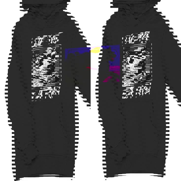 Street Cats Trash Pandas Enthusiasts Live Fast Eat Trash Panda Raccoon Opossum Enthusiasts -Adults Cotton Blend Unisex Youth Hoodie