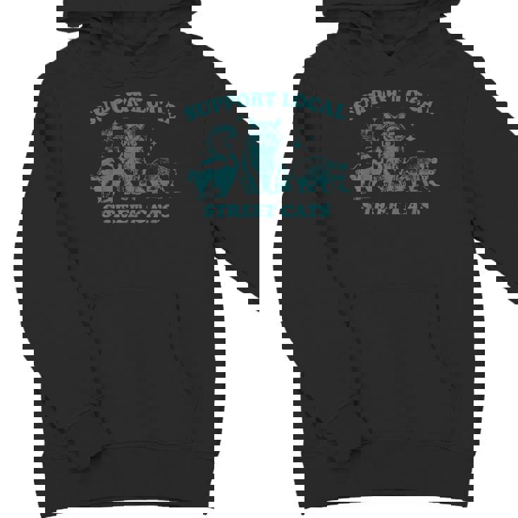 Support Local Wildlife Hoodie - Vintage Raccoon & Skunk Design