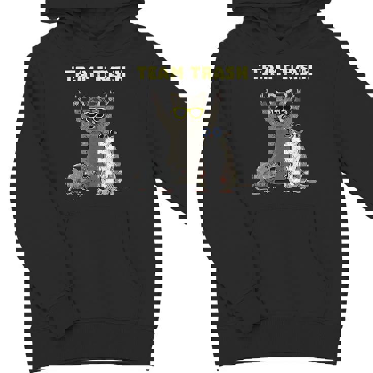 Team Trash Opossum Raccoon Rat Animals Garbage Gang Short Sleeve Unisex Youth Hoodie