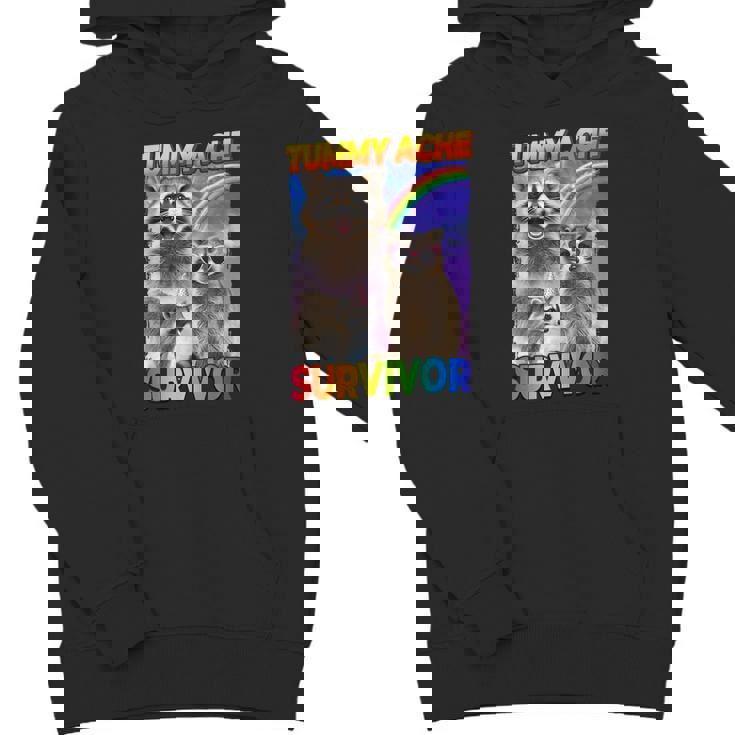 Tummy Ache Survivor Raccoon Small Unisex Youth Hoodie