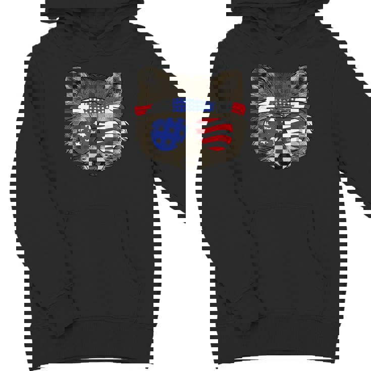 USA Patriotic Raccoon Unisex Hoodie - July 4th Trash Panda