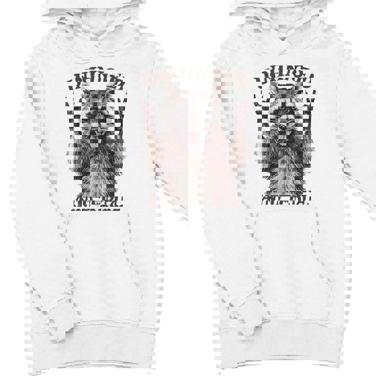 Raccoon Feral Summer Youth Hoodie - Unhinged Retro Fun