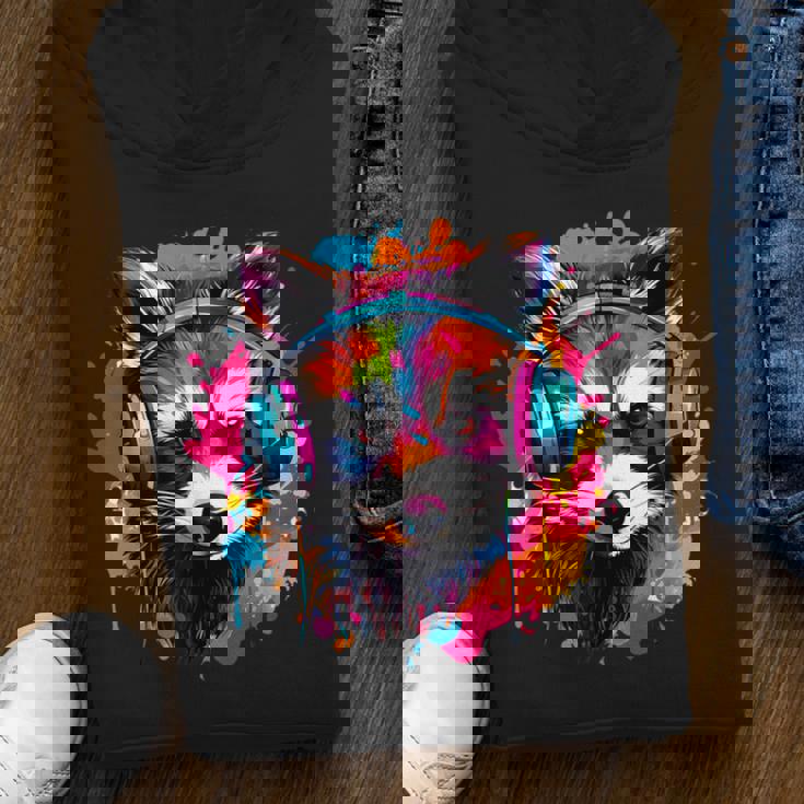 Retro Raccoon Headphones Hoodie - Unisex Youth Modern Style