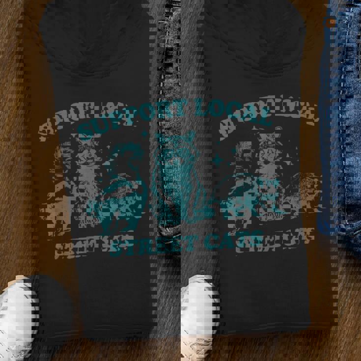 Support Local Wildlife Hoodie - Vintage Raccoon & Skunk Design