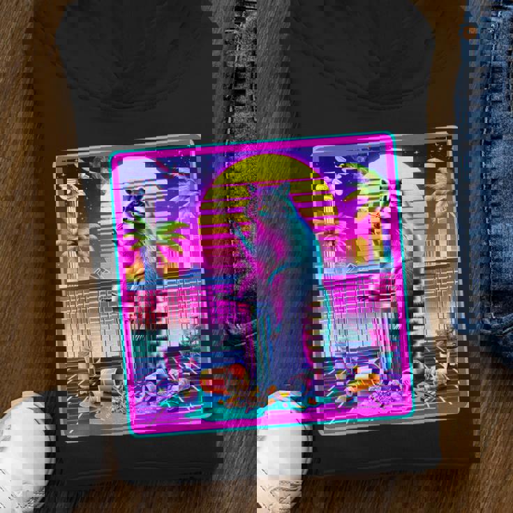 Vaporwave Raccoon Hoodie | Retro Synthwave Youth Unisex