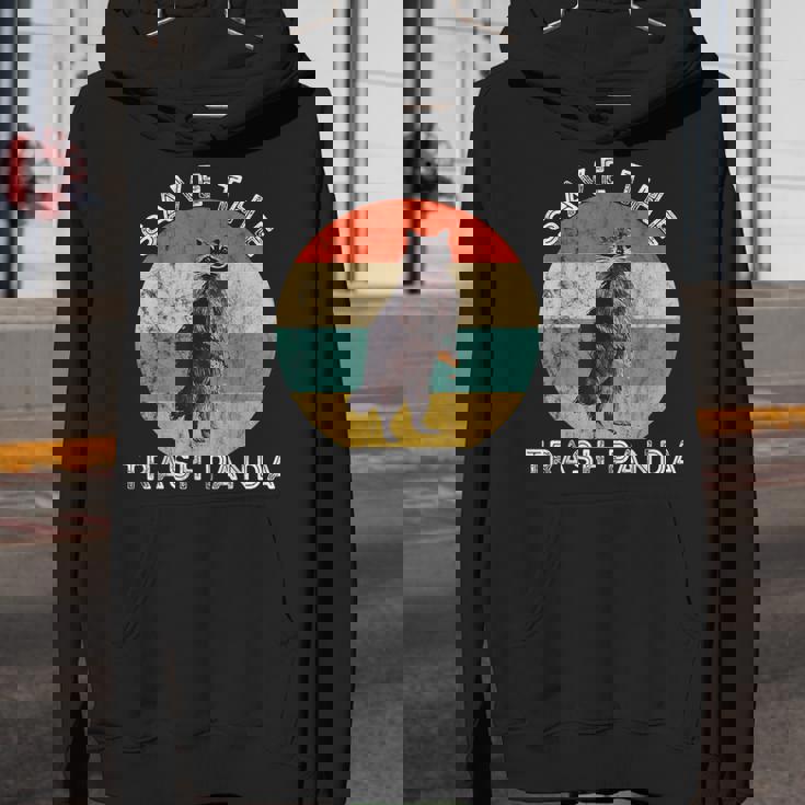 Save The Trash Panda Raccoon Unisex Youth Hoodie - Retro Sunset Style