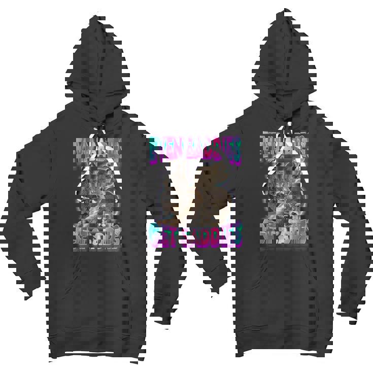 Even Baddies Get Saddies Raccoon Funny Meme Youth Unisex Hoodie