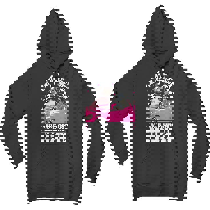 Get In Loser We're Going Feral Unisex Youth Hoodie - Raccoon Opossum Meme