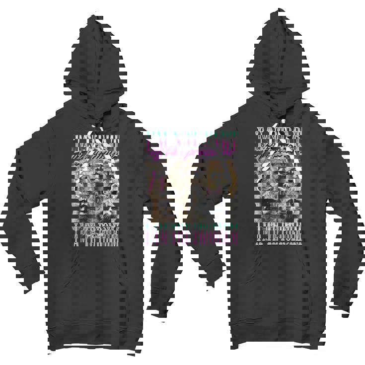 Raccoon Meme Youth Hoodie - Unisex Bootleg Style for Trendy Looks