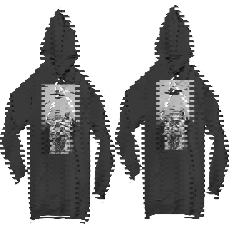 Raccoon UFO Hoodie - Unisex Youth Gift | Fun Alien Sweatshirt