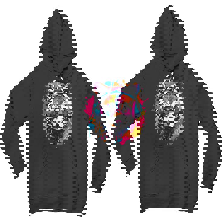 Retro Raccoon Headphones Hoodie - Unisex Youth Modern Style