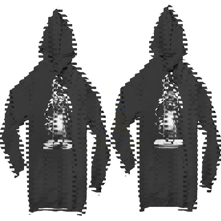 Retro Raccoon Rock Music Hoodie - Unisex Youth & Adult Fashion