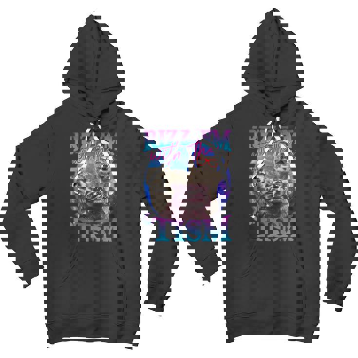 Rizz Em With The Tism Retro Raccoon Meme Unisex Youth Hoodie