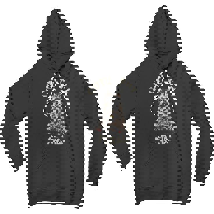 Sarcastic Raccoon Unisex Youth Hoodie - Cute But Feral Vibes