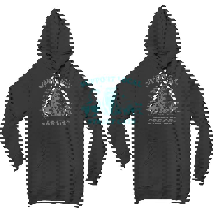 Support-Local-Street-Cat Vintage Raccoon Opossum Skunk Unisex Youth Hoodie