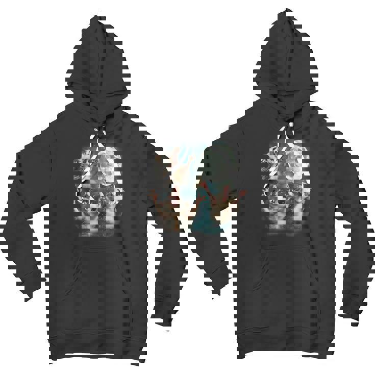 Three Possum Moon Meme Unisex Youth Hoodie - Fun & Unique