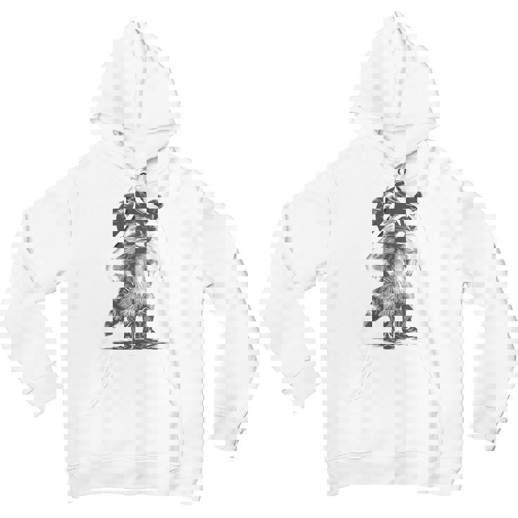 Raccoon Cowboy Meme Hoodie - Unisex Youth - Humorous Graphic Design