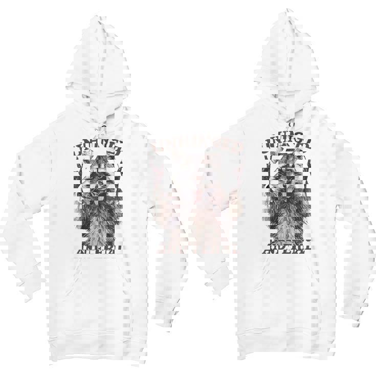 Raccoon Feral Summer Youth Hoodie - Unhinged Retro Fun