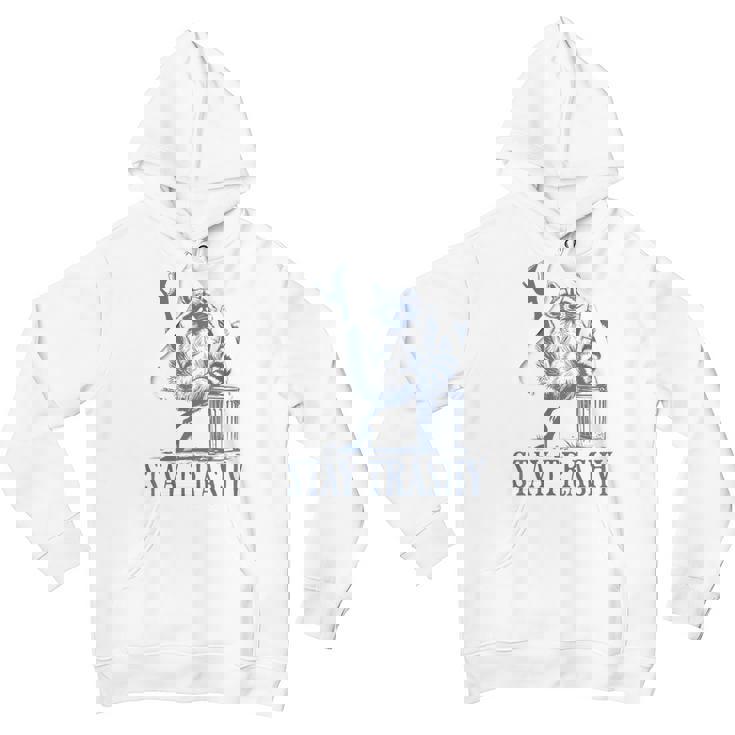 Stay Trashy Raccoon Youth Halloween Hoodie – Unisex Fun