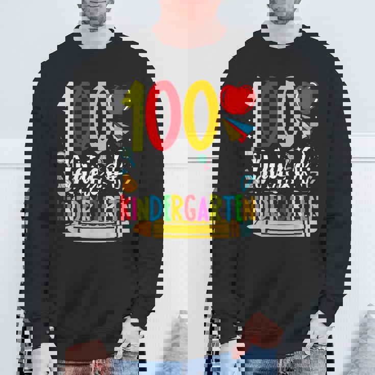 100 Days Of Kindergarten School 100Th Days Of School Sweatshirt Gifts for Old Men