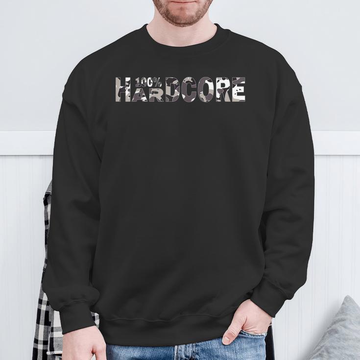 100 Hardcore Camouflage For Festivals Sweatshirt Geschenke für alte Männer