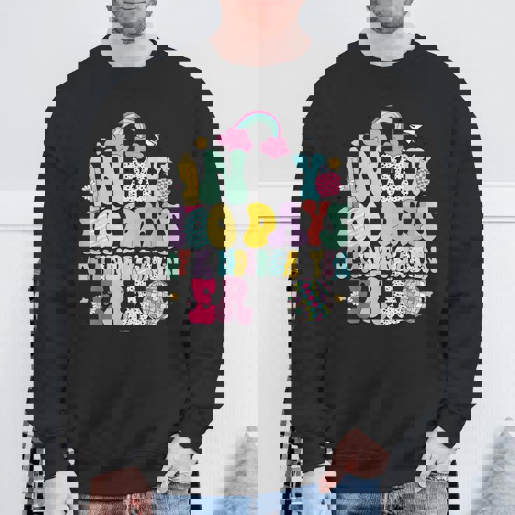In My 100Th Day Of Kindergarten Era Happy 100 Days Of School Sweatshirt Gifts for Old Men