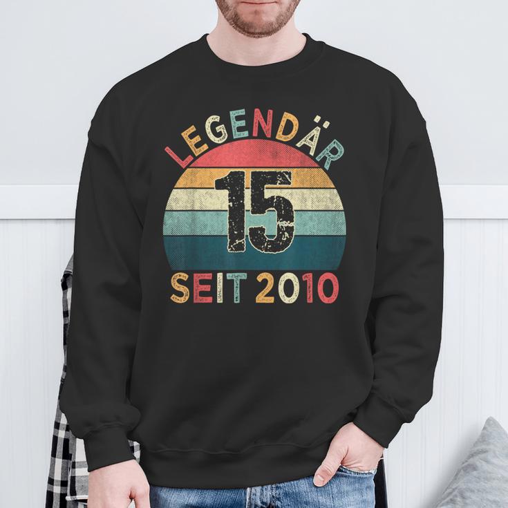 15Th Birthday Legendary Since 2010Intage 15 Years Old Sweatshirt Geschenke für alte Männer