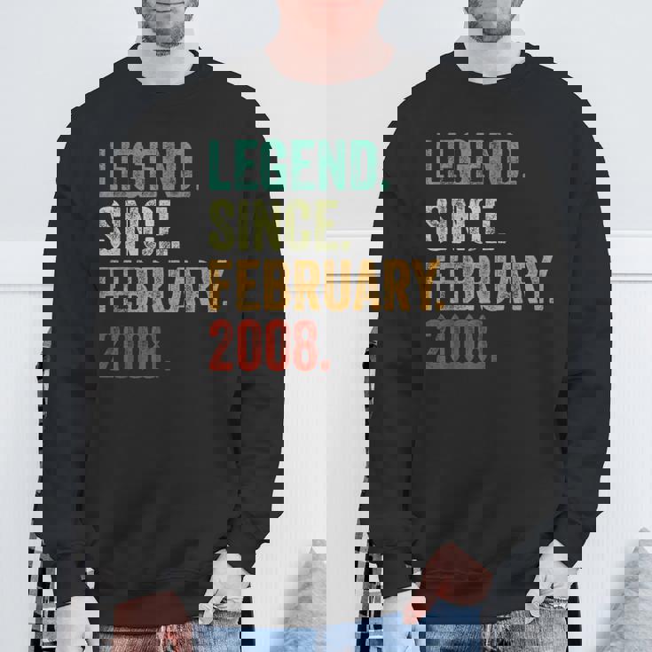 17 Years Old Legend Since February 2008 17Th Birthday Sweatshirt Gifts for Old Men