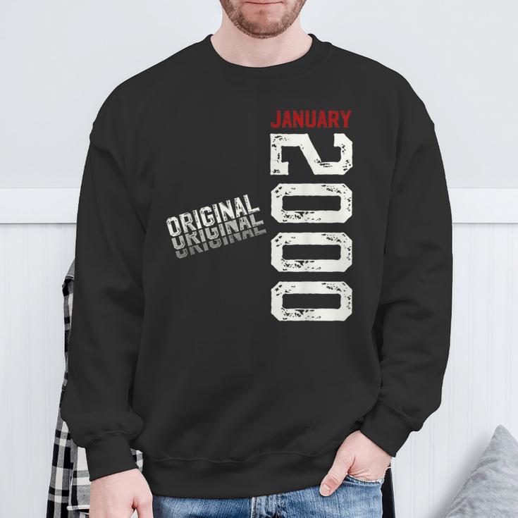 25Th Birthday Man Januaryintage 2000 Sweatshirt Geschenke für alte Männer