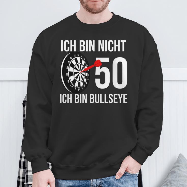 50 Geburtstag Dart Ich Bin Nicht 50 Ich Bin Bullseye Sweatshirt Geschenke für alte Männer