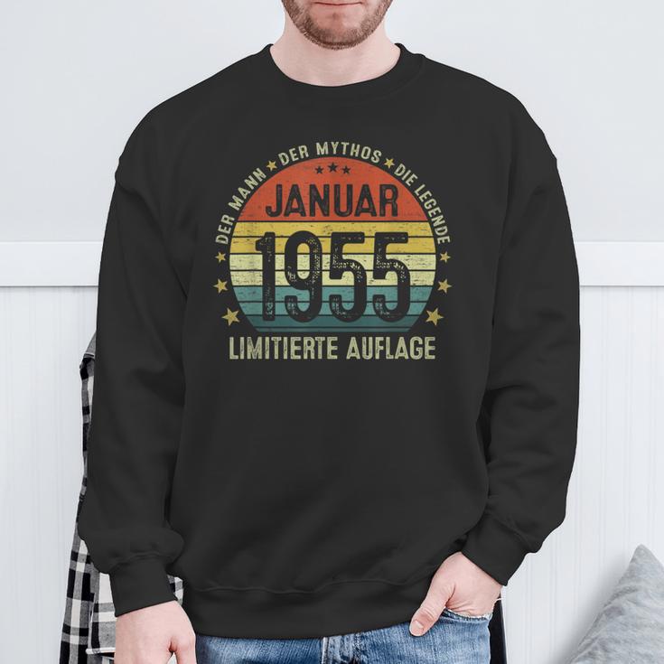 70Th Birthday January 1955 Man Myth Legend Sweatshirt Geschenke für alte Männer