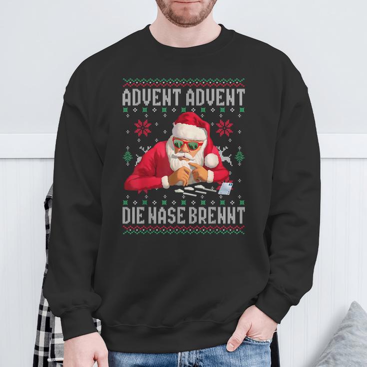 Advent Advent The Nose Burns X Xmas Christmas Santa Sweatshirt Geschenke für alte Männer